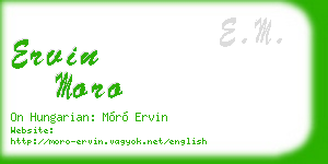 ervin moro business card